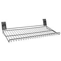 Streamline garage organization with the Angle Shelf from MKE Slatwall, the ultimate space for drying and storing wet boots and shoes.