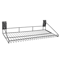 Enhance your garage with the Wire Shelf from MKE Slatwall, a durable storage solution combining shelf functionality with basket safety.