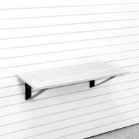 PVC laminate wall shelf for garage organization and indoor storage use