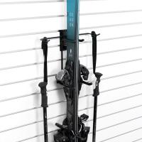 Ski Hook for secure slatwall ski storage