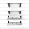 Elevate your garage storage with the Milwaukee Slatwall Medium Shelf Bundle. This collection of 4 robust shelves is designed for those who value both functionality and aesthetic in their organizational solutions.