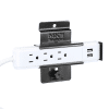 Power Strip Set with USB Ports from MKE Slatwall for Garage Organization - Includes 3 Outlets and 2 USB Ports with a 6-Foot Cord