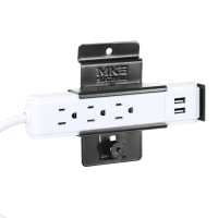 Power Strip Set with USB Ports from MKE Slatwall for Garage Organization - Includes 3 Outlets and 2 USB Ports with a 6-Foot Cord