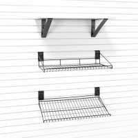 Streamline your garage organization with Milwaukee Slatwall's Small Shelf Bundle, including 3 specialized shelves for a clutter-free space, ensuring easy access to all your tools and essentials.