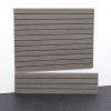 Elevate your garage's ambiance with Milwaukee Slatwall's 4ft Laminated PVC Slatwall in a Barnwood finish, designed for the ultimate blend of functionality and rustic elegance in compact spaces.