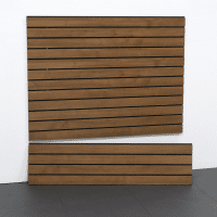 Compact and versatile 4ft Western Cedar Laminated PVC Slatwall for efficient garage organization