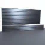 Close-up photo of Steel Slatwall panel texture and slot details