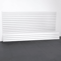 Milwaukee Slatwall's Textured White Laminated PVC: The ultimate solution for stylish, efficient garage organization and storage.