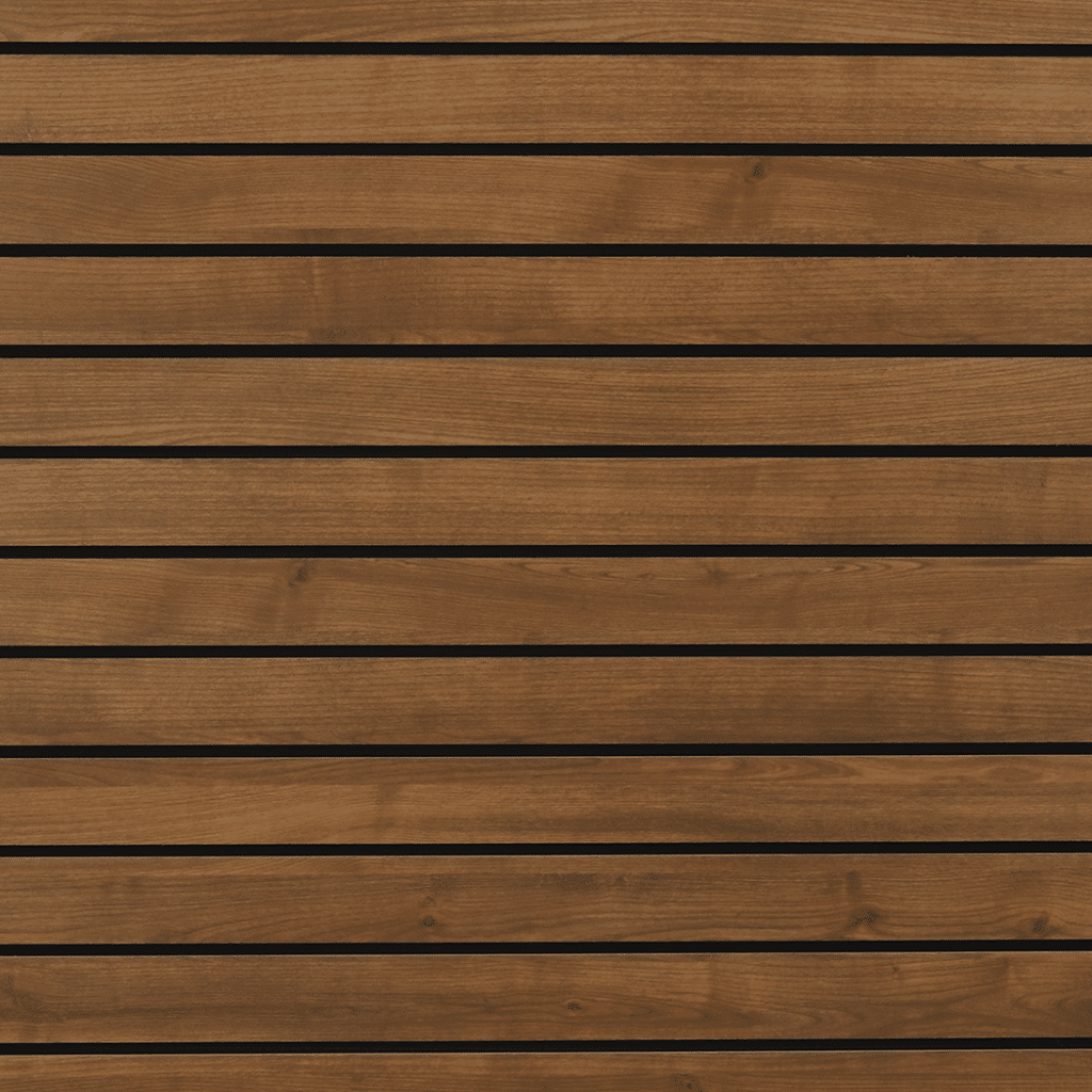 Preview of Western Cedar Textured Finish on Laminated PVC Slatwall: A glimpse into enhanced garage design