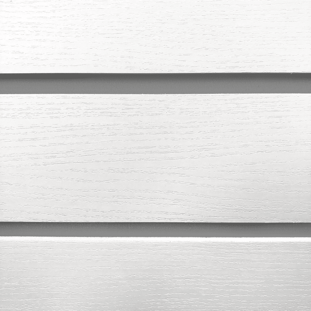 Elevate your garage organization with the sleek and durable 8ft Laminated PVC Slatwall from Milwaukee Slatwall, featuring a textured white finish for a modern look.