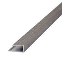 Laminate J Trim in various colors including Textured Grey, White, and natural wood finishes for secure and aesthetic slatwall panel edge finishing.
