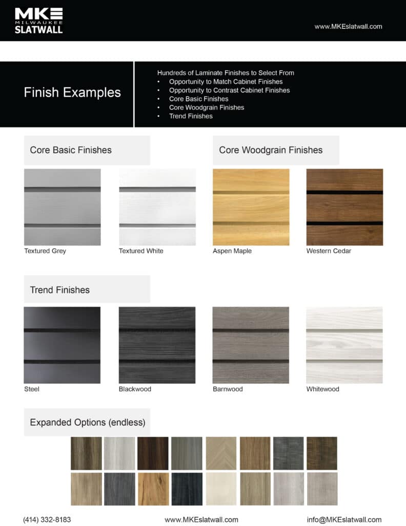 View Laminate Garage Slatwall Color Options