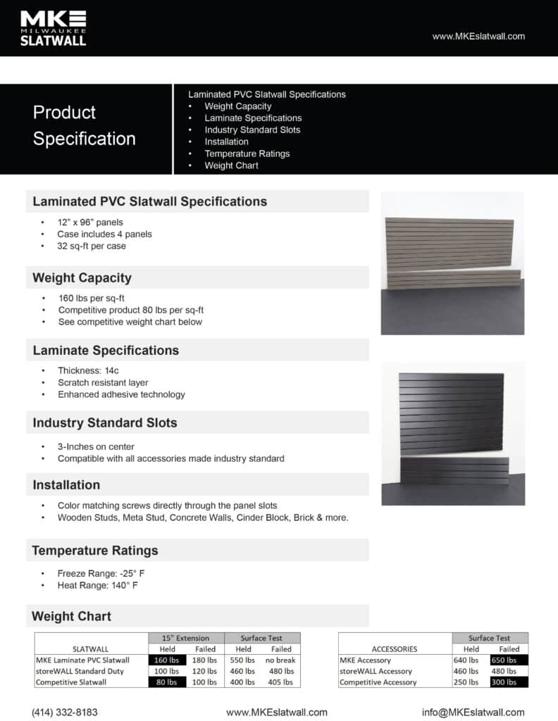 Explore Our New Slatwall Technology and Laminate Garage Slatwall Specs