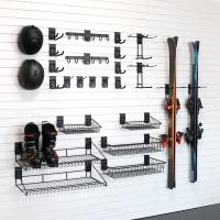 Extra Large Ski Storage Bundle for garage slatwall system