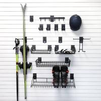 Large Ski Storage Bundle with Slat Wall Hooks and Ski Racks