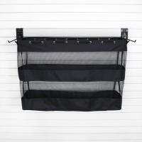 Extra Large Grab & Go Tote Bag mounted on slatwall for garage storage