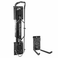 pivoting Steadyrack ProFlex bike rack showing side swing feature on slatwall system